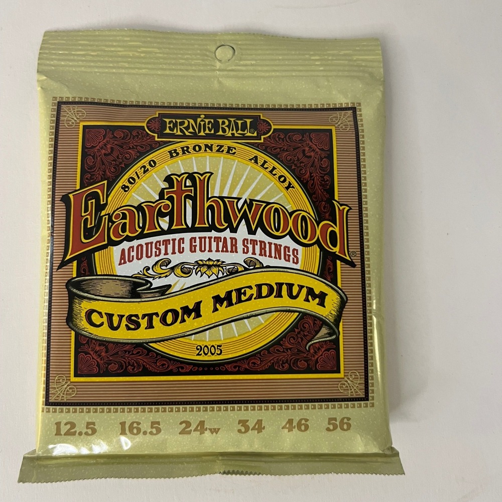 Ernie‎ Ball 80/20 Bronze Alloy Earthwood Acoustic Guitar Strings Custom Medium